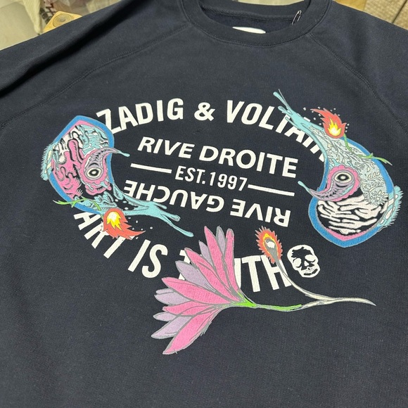 Zadig & Voltaire Upper Psych Sweatshirt- XS,M,L - Picture 3 of 7